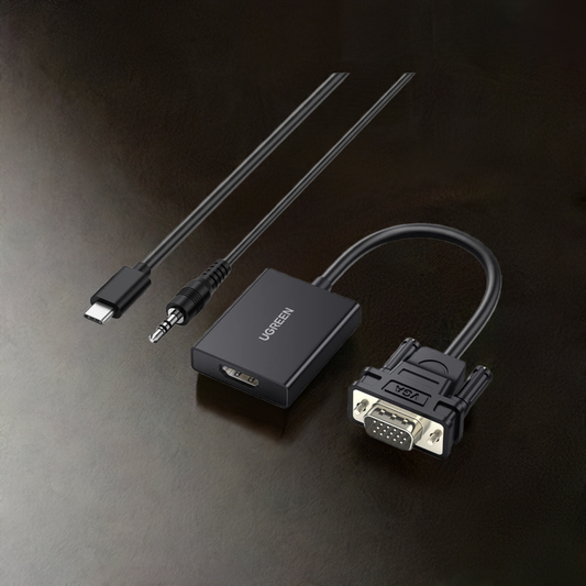 Ugreen VGA Male to HDMI Female Adpter, 0.15 Meter Length