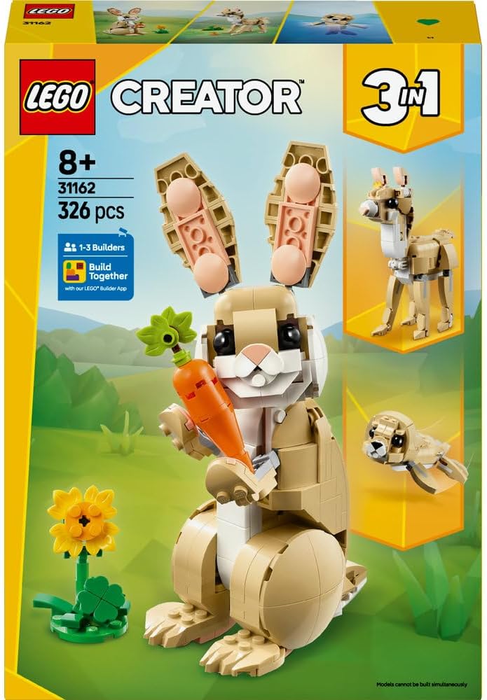 LEGO Creator 3in1 Cute Bunny Toy - Transforms into a Llama Figure or Seal